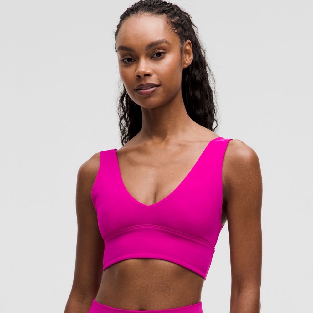 lululemon Align V-neck Sports Bra in sold out Ripened Raspberry